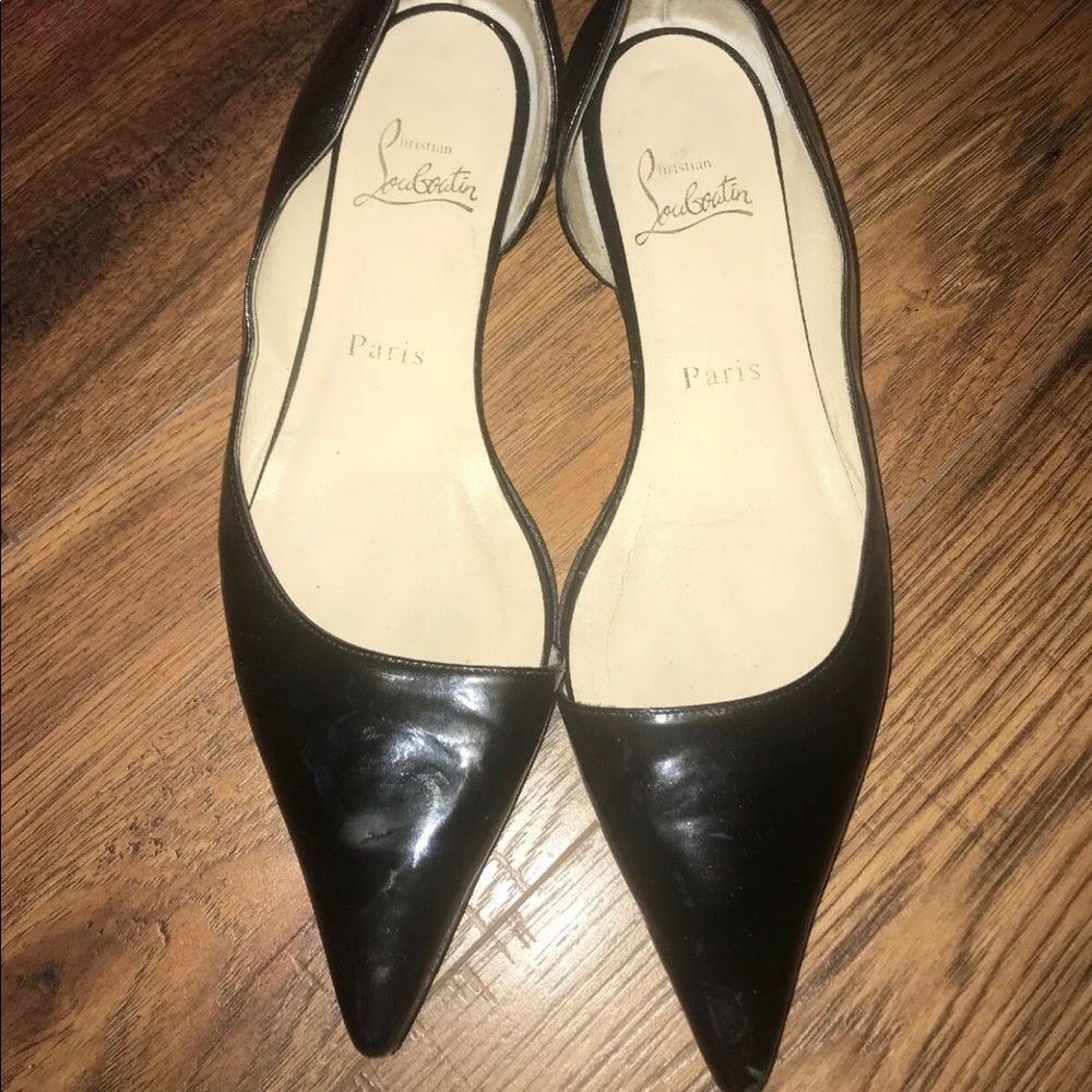 Christian Louboutin black flats